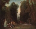 Vista a través de los árboles en el parque de Pierre Crozat Jean Antoine Watteau Rococó